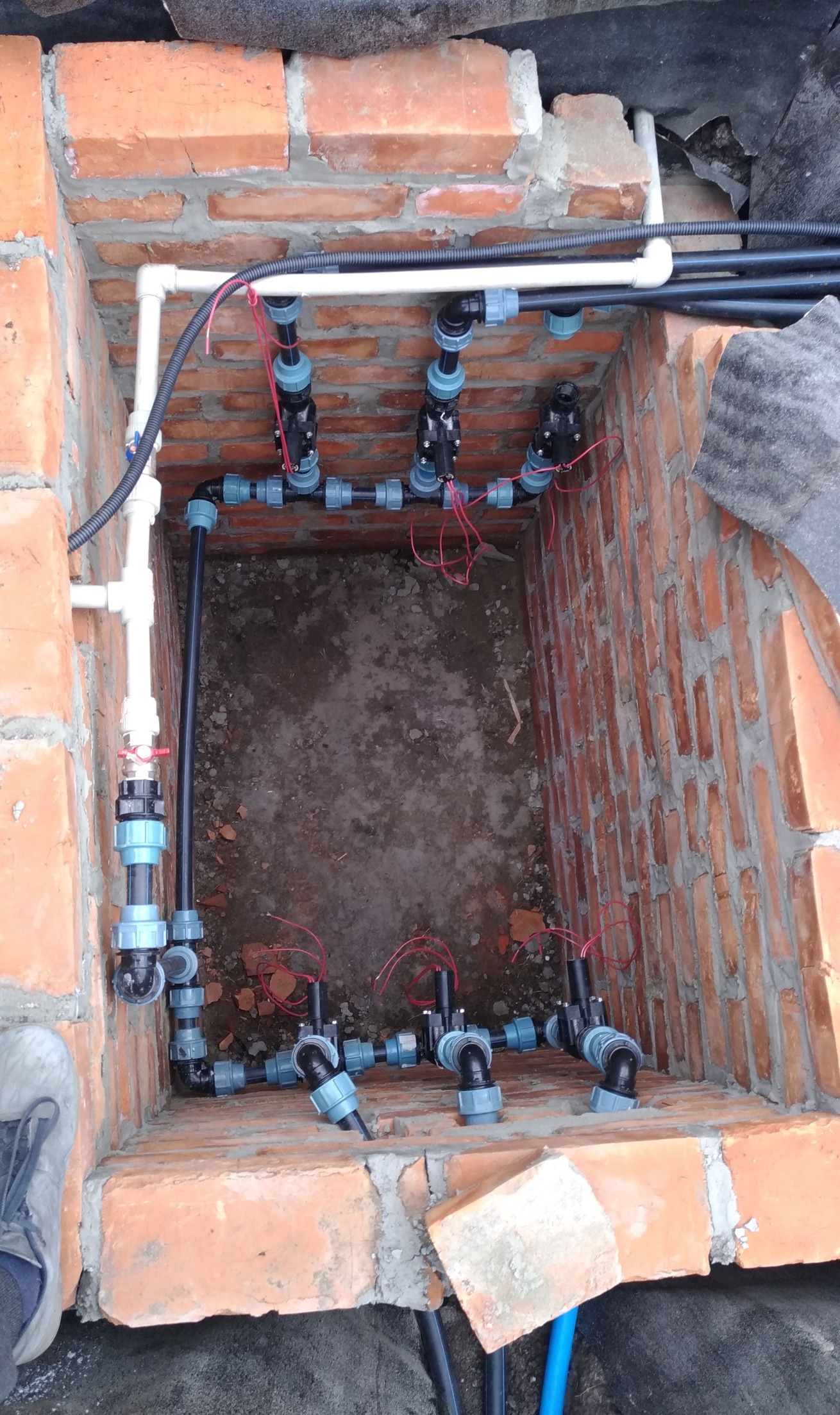 Поливочная рамка в приямке